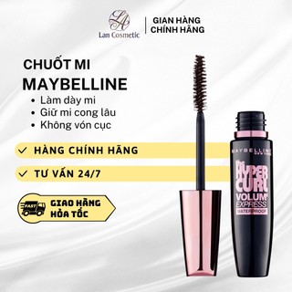 Mascara Dài Mi và Cong Mi Maybelline New York Hyper Curl Waterproof Chuốt Mi Đen 9.2ml