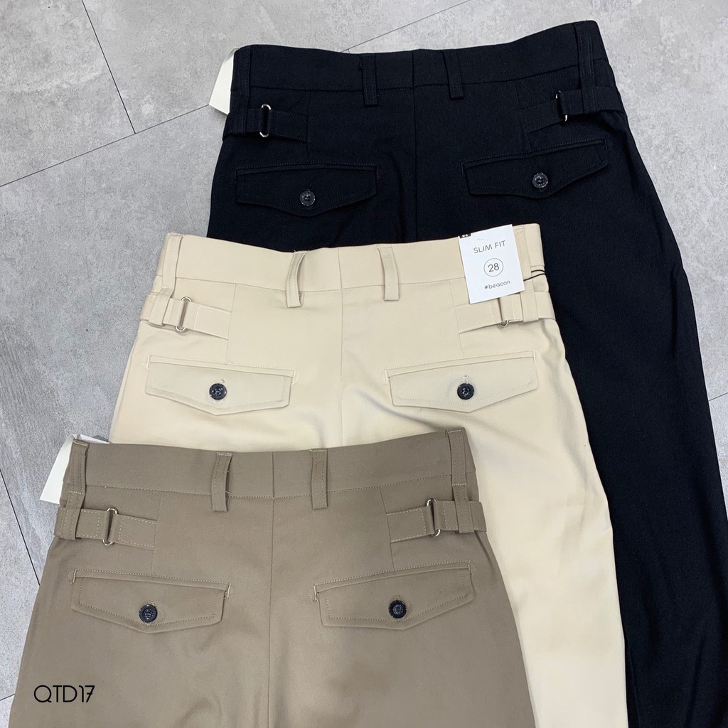 Quần Tây Dài Nam Trơn Kiểu Mới 3 Màu Form Ống Suông BEACON DENIM Mã QTD17 Trẻ Trung, Công Sở