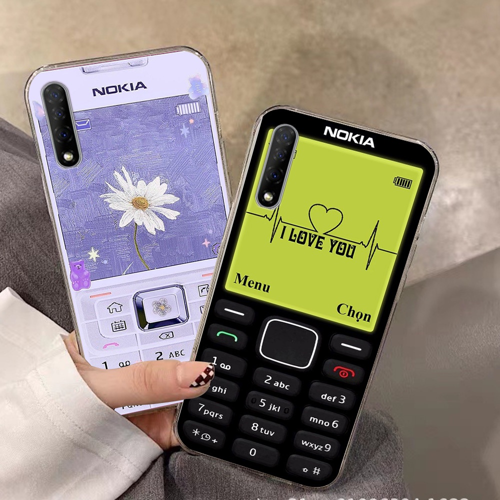 Ốp lưng vsmart Live in hình điện thoại nokia đen trắng cục gạch