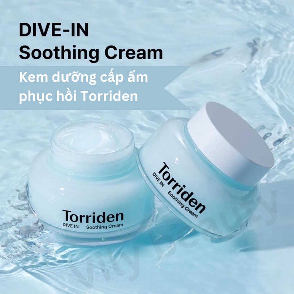 [Mã COSBAUH3 giảm 8% đơn 300K] [Bill Hàn] Kem dưỡng cấp ẩm phục hồi Torriden Dive-in Soothing Cream 100ml | BigBuy360 - bigbuy360.vn