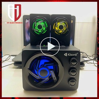 Loa máy tính bluetooth để bàn có dây KISONLI TM-8000A loa vi tính lED RGB gaming