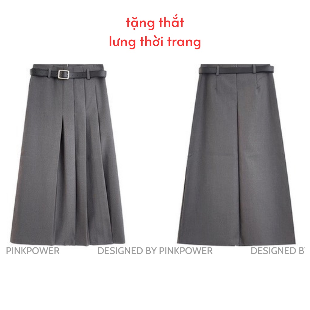 Chân váy dài nữ,chân váy chữ A co giãn vải Retro giúp tôn dáng,trẻ trung năng động phù hợp đi chơi,đi làm PINKPOWER | BigBuy360 - bigbuy360.vn