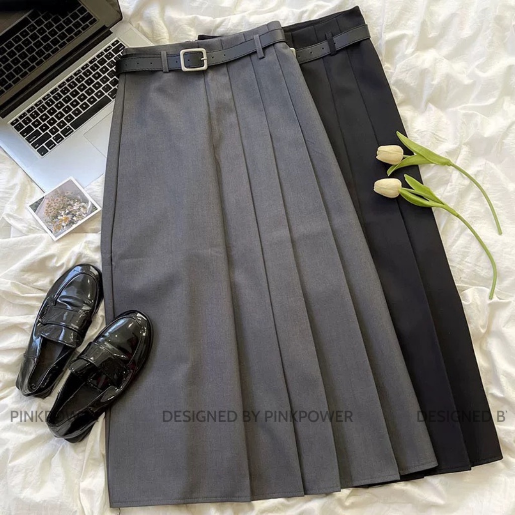 Chân váy dài nữ,chân váy chữ A co giãn vải Retro giúp tôn dáng,trẻ trung năng động phù hợp đi chơi,đi làm PINKPOWER | BigBuy360 - bigbuy360.vn