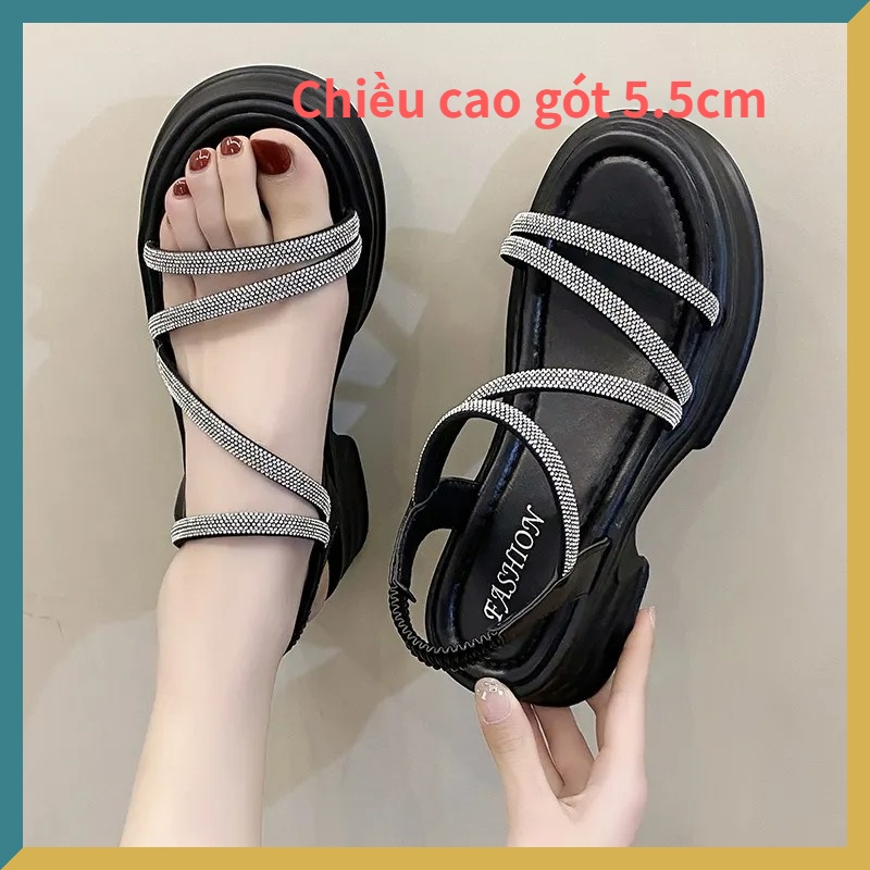 Xăng đan Đế Mềm Dày 5.5Cm Thời Trang Dành Cho Nữ