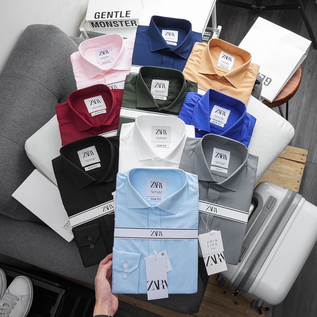 Áo sơ mi nam dài tay chất cotton lụa chống nhăn thấm hút bảng màu basic dễ phối MVP