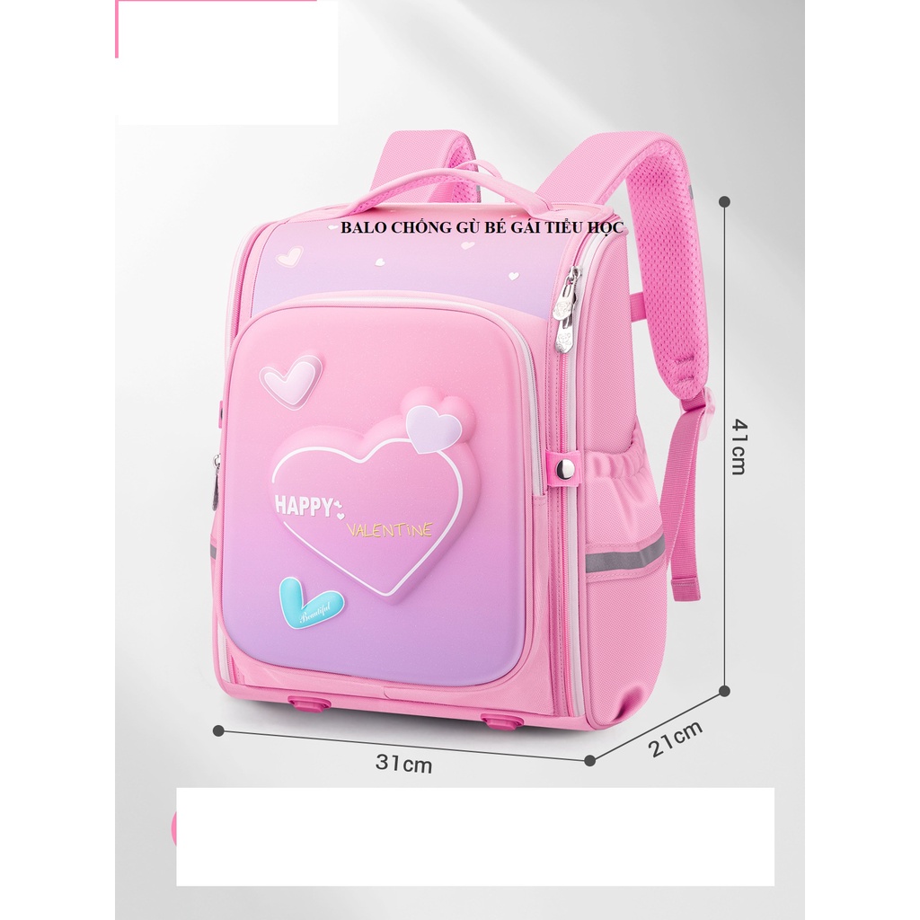 Balo chống gù dành cho bé trai, bé gái tiểu học, cặp chống gù lưng cho bé