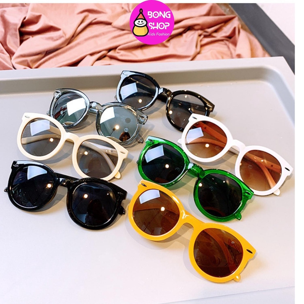 kính mắt cho bé trai bé gái phong cách hàn quốc nhiều màu sắc