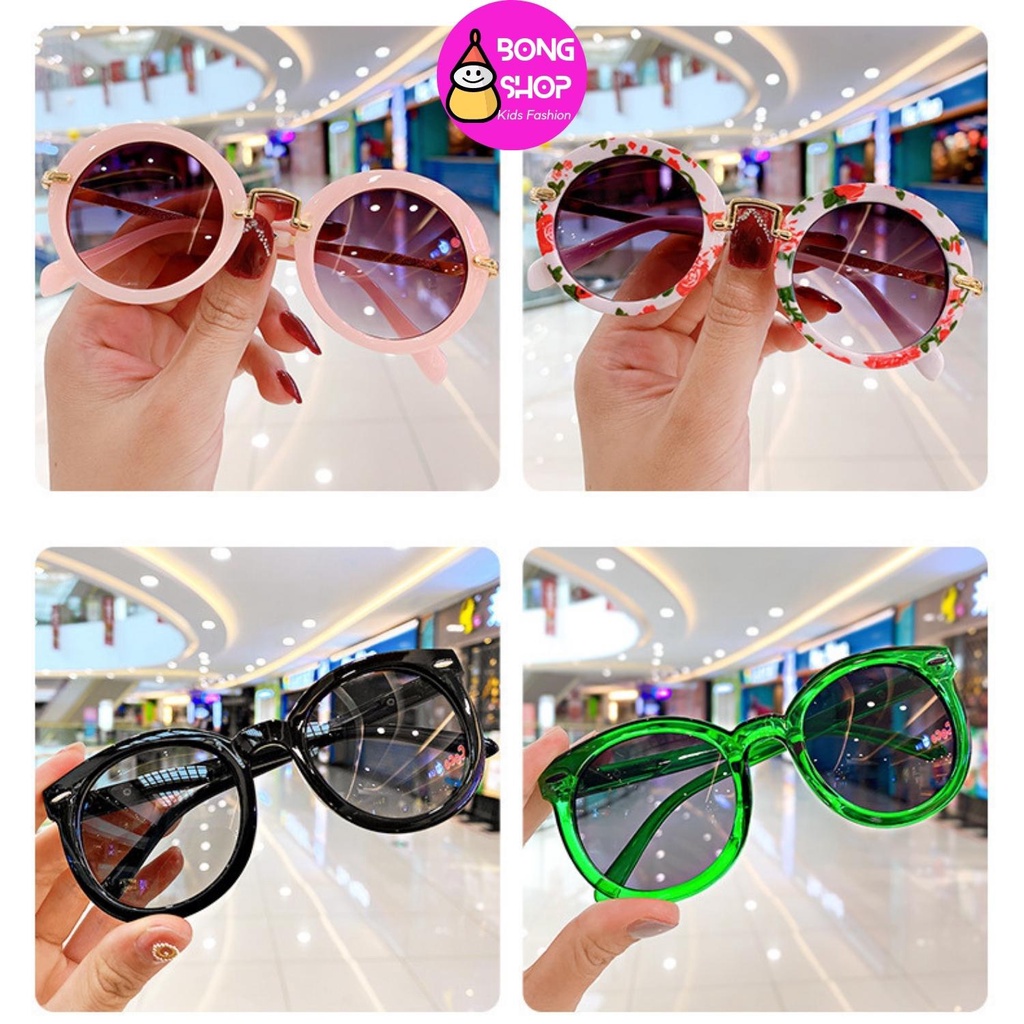 kính mắt cho bé trai bé gái phong cách hàn quốc nhiều màu sắc