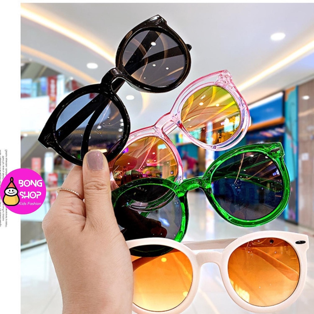 kính mắt cho bé trai bé gái phong cách hàn quốc nhiều màu sắc