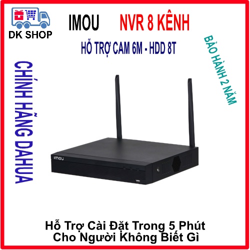 Đầu Ghi Hình IP WiFi 8 Kênh ( DaHua) Imou NVR1108HS-W-S2 | NVR1104HS-W-S2 Và DHI-NVR1108HS-W-S2-FCC | DHI-NVR1104HS-W-S2