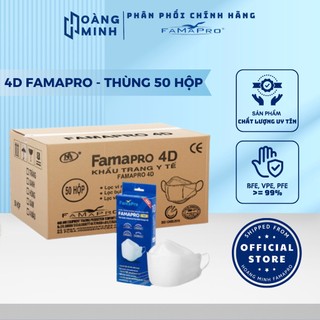 Khẩu trang y tế 4d famapro kháng khuẩn hộp 10 cái