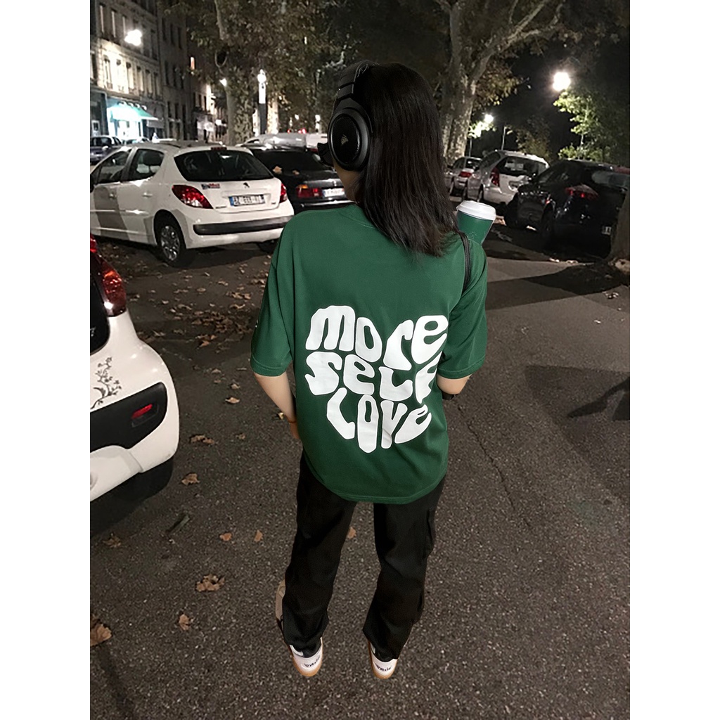 REUNION Áo Thun Oversize Green SLC