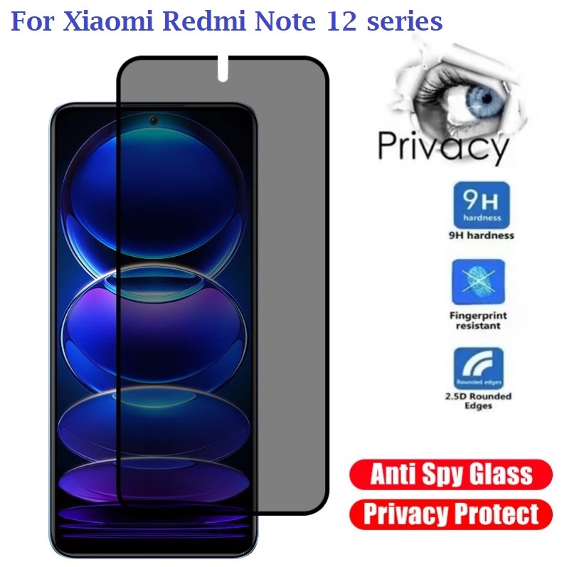 Cường lực chống nhìn trộm Xiaomi Redmi Note 12 12 Pro 12 Pro+ 4G/5G (Full màn Full keo)