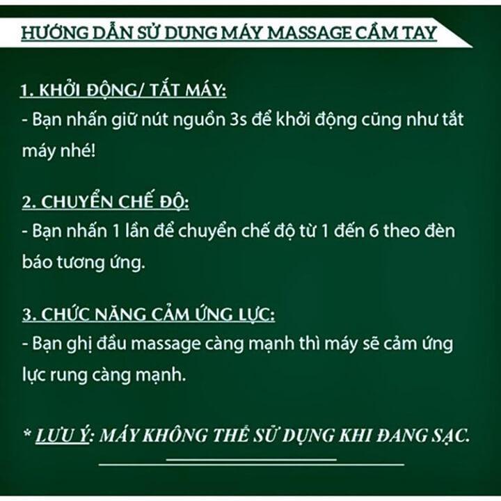 Máy massage cầm tay mini 4 đầu 6 chế độ, máy massage đấm lưng, mát xa cổ vai gáy thông minh
