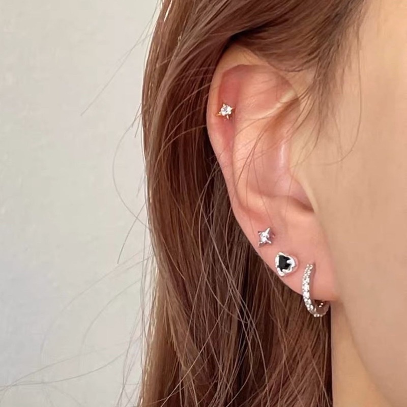 𝐯𝐞𝐥𝐯𝐞𝐭𝐩𝐢𝐧𝐤.𝐚𝐜𝐜🇰🇷 | Khuyên tai chốt bi vặn hình tia chớp