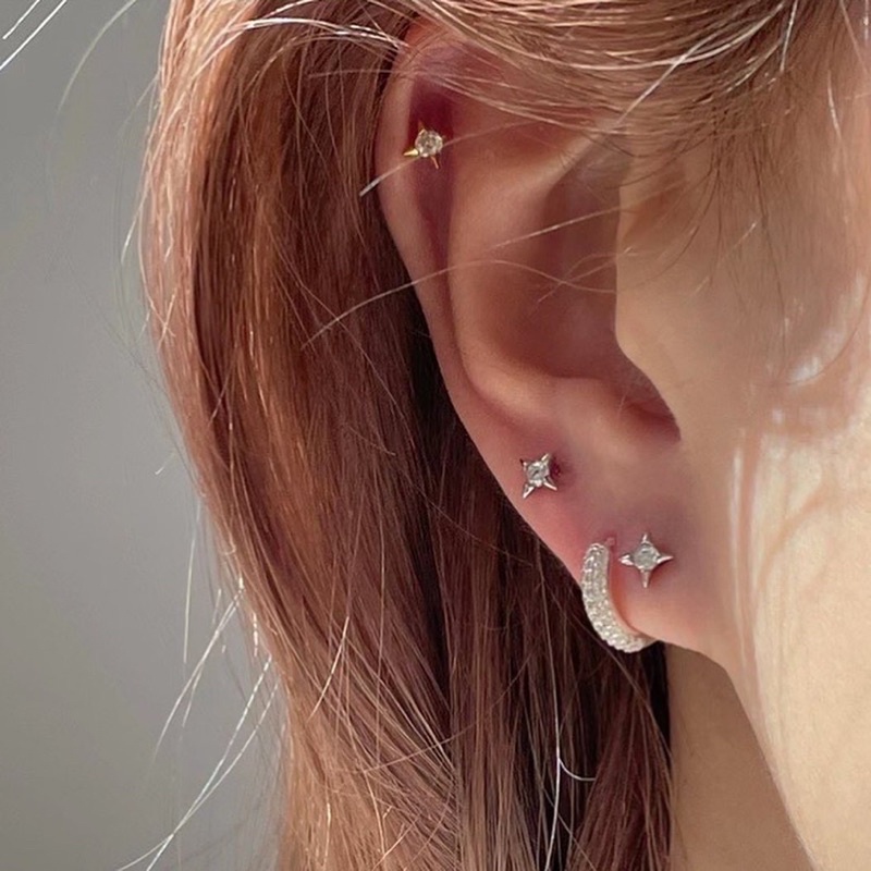 𝐯𝐞𝐥𝐯𝐞𝐭𝐩𝐢𝐧𝐤.𝐚𝐜𝐜🇰🇷 | Khuyên tai chốt bi vặn hình tia chớp