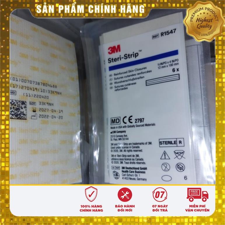Miếng dán thay chỉ khẩu da 3M STERI-STRIP R1547 kích thước 12mmx100mm