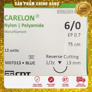 CHỈ PHẪU THUẬT KHÔNG TIÊU DÙNG TRONG THẨM MỸ CPT CARELON NYLON Số 6/0 - M07D13 (hộp 12 tép)