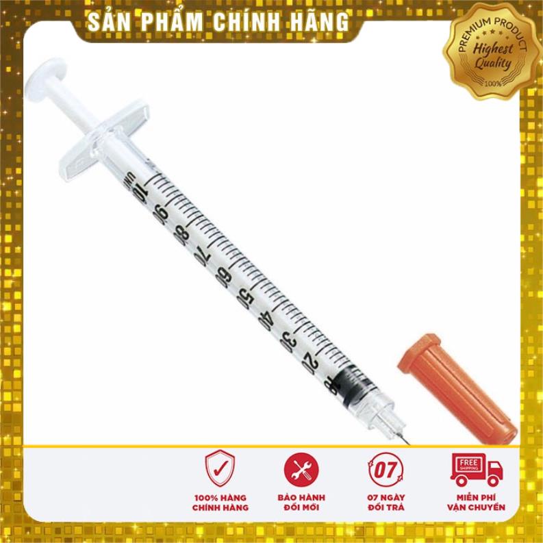 HỘP 100 cây BƠM KIM TIÊM TIỂU ĐƯỜNG INSULIN 1CC 1ML 100iu  VINAHANKOOK