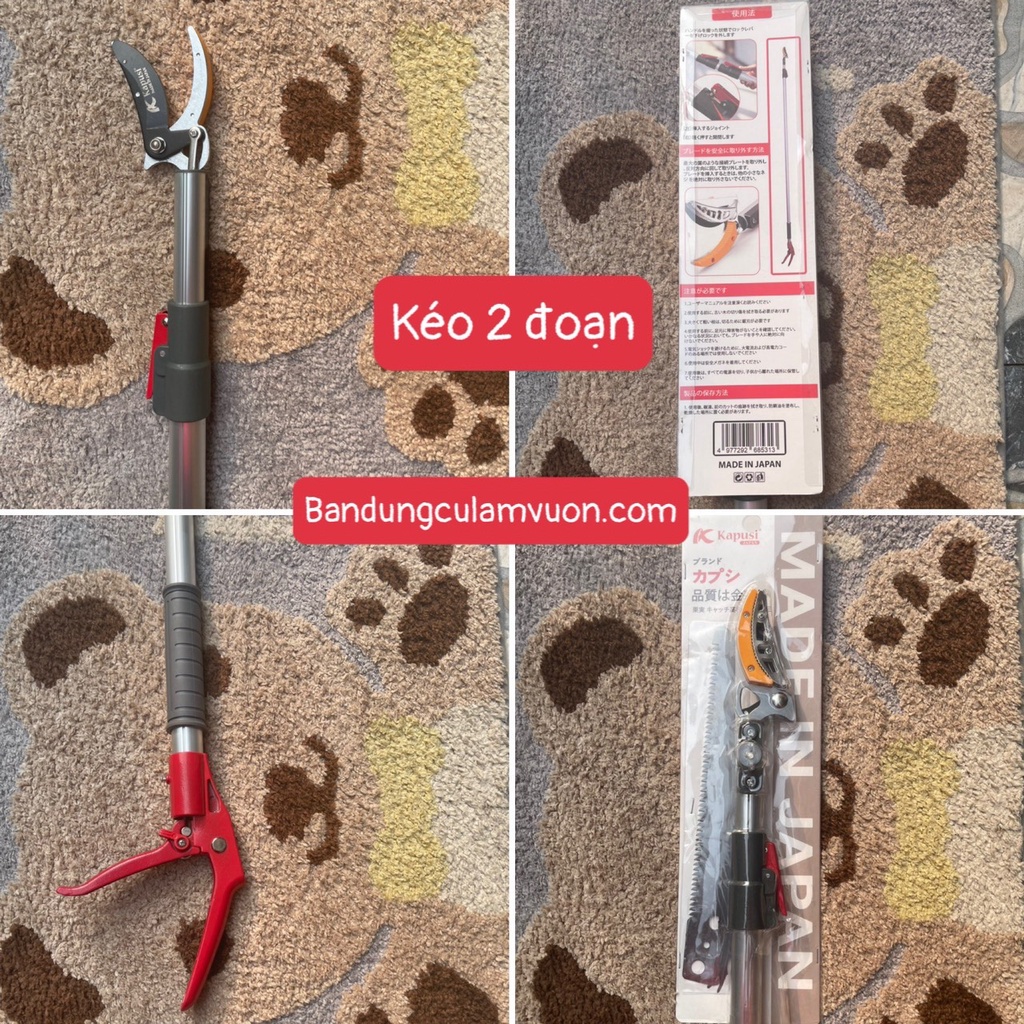 Kéo cắt tỉa cành hái trái cây trên cao 3m 2 đoạn