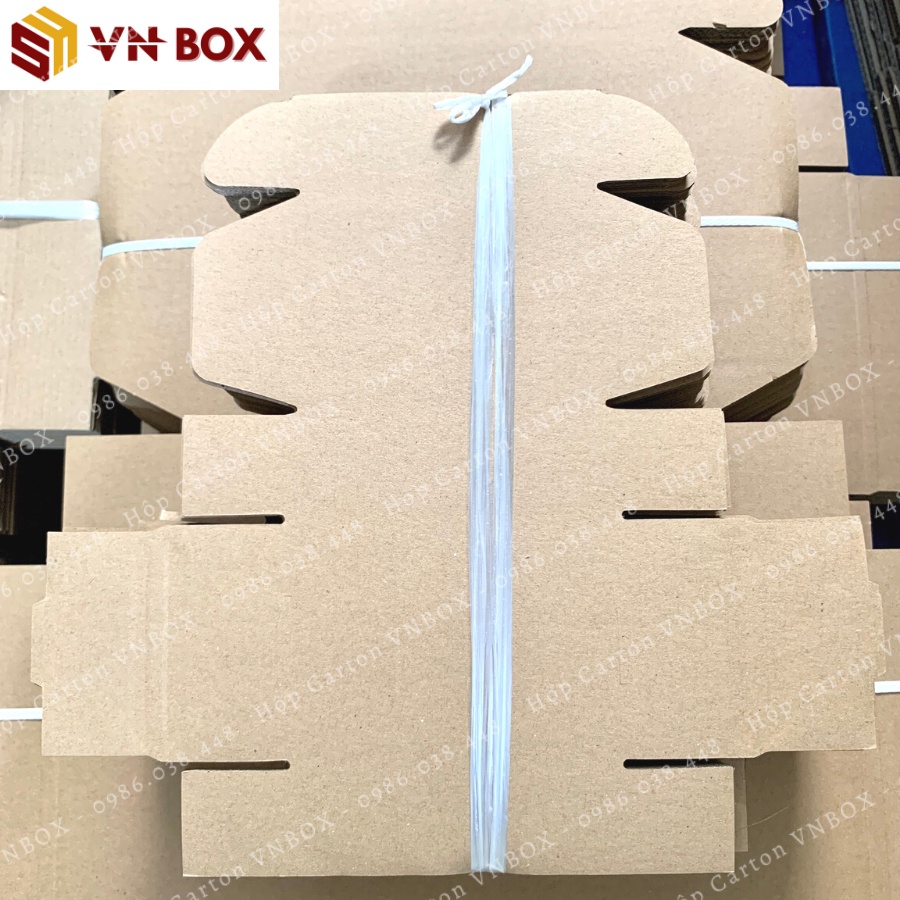 12x8x4 Hộp nắp gài pizza, hộp giấy nắp cài gói hàng phụ kiện, mỹ phẩm, nước hoa chiết quà tặng handmade giá rẻ - VN Box