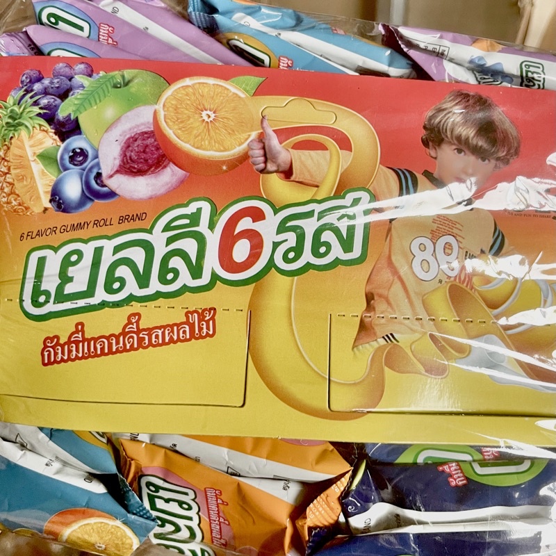 Kẹo dẻo cuộn Jelly Roll vị trái cây Thái Lan (gói 11g)