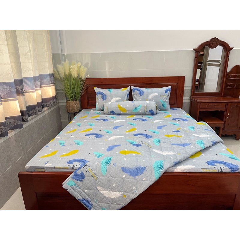 Drap Cotton 100%, ga trãi giường cao cấp  chất vải dày dặn, thấm hút mồ hôi