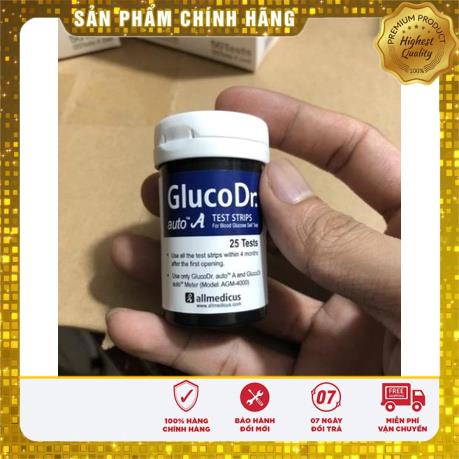 Que thử đường huyết Gluco Dr AGM-4000 25 que và 50 que ( CAM KẾT DATE XA)