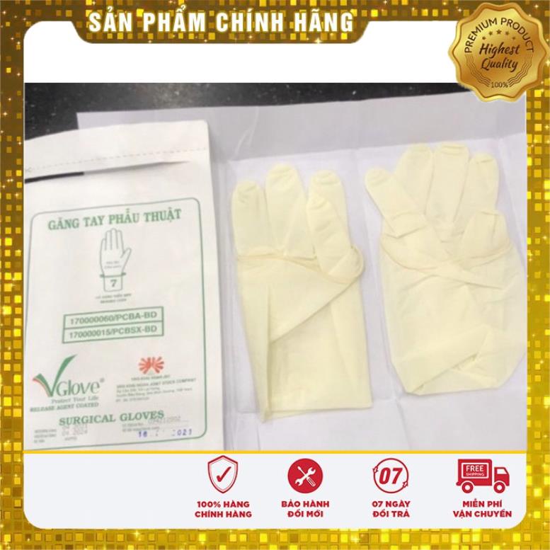 Găng tay phẫu thuật dài 28cm đã tiệt trùng Vglove có bột