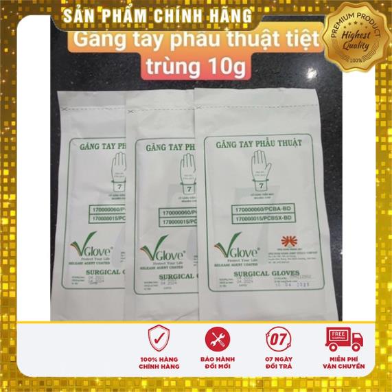 Găng tay phẫu thuật dài 28cm đã tiệt trùng Vglove có bột