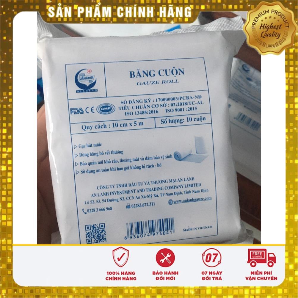 Băng cuộn y tế An Lành 10cmx5m (10 cuộn/gói)