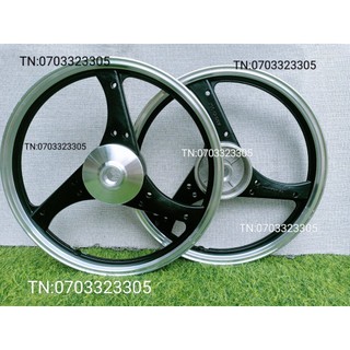 Cặp bánh mâm 3 cây 3d honda gắn xe wave dream trước sau đùm và các dòng xe khác .