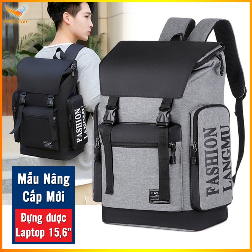Balo nam nữ B1080 NASI Store mẫu nâng cấp mới đựng được laptop 15,6 inch ba lô du lịch đi chơi phượt học sinh đi học
