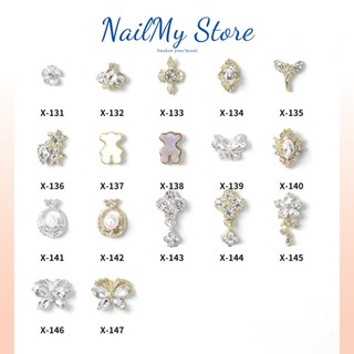 Charm nail, charm đá gắn móng, phụ kiện đính móng hình gấu, đính đá