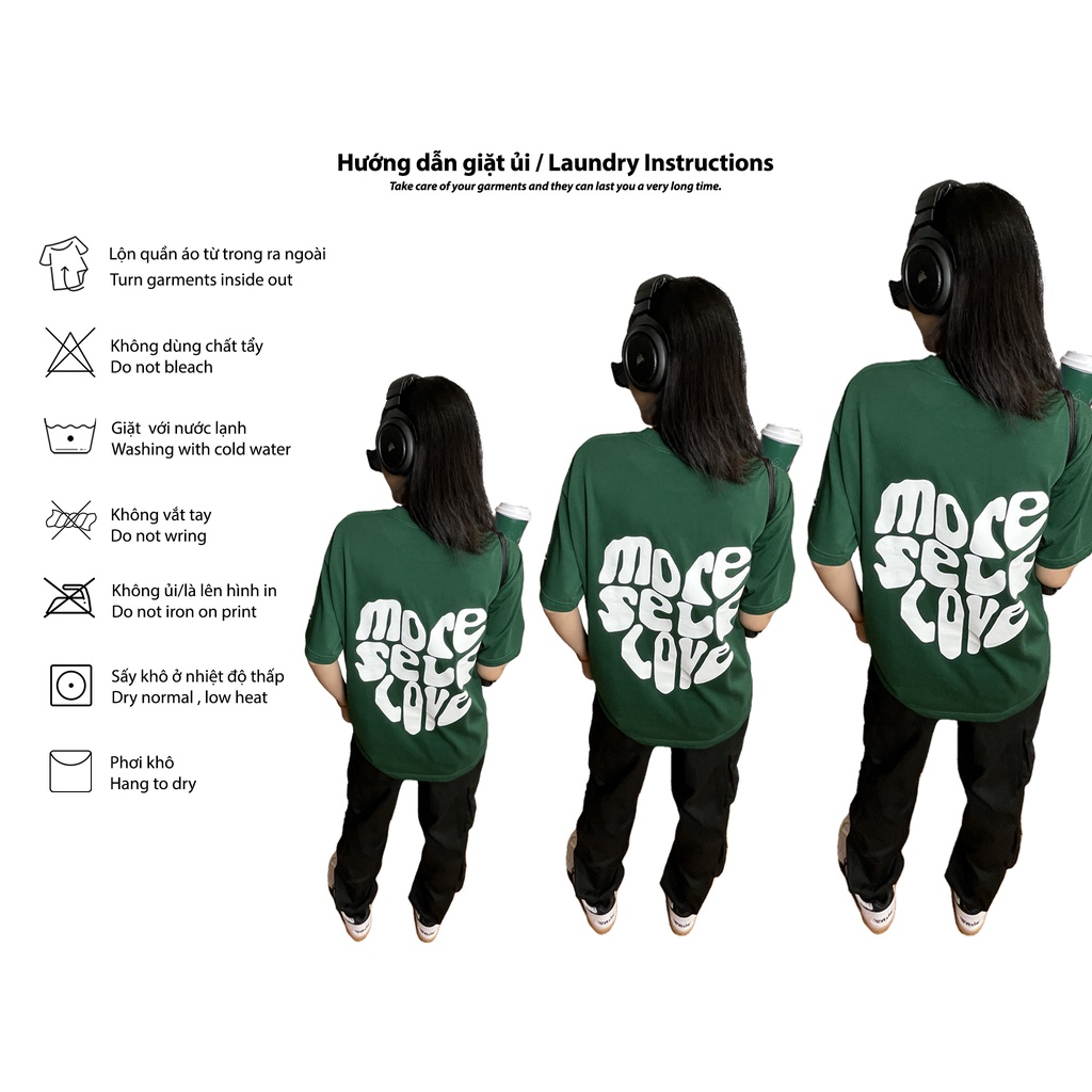 REUNION Áo Thun Oversize Green SLC