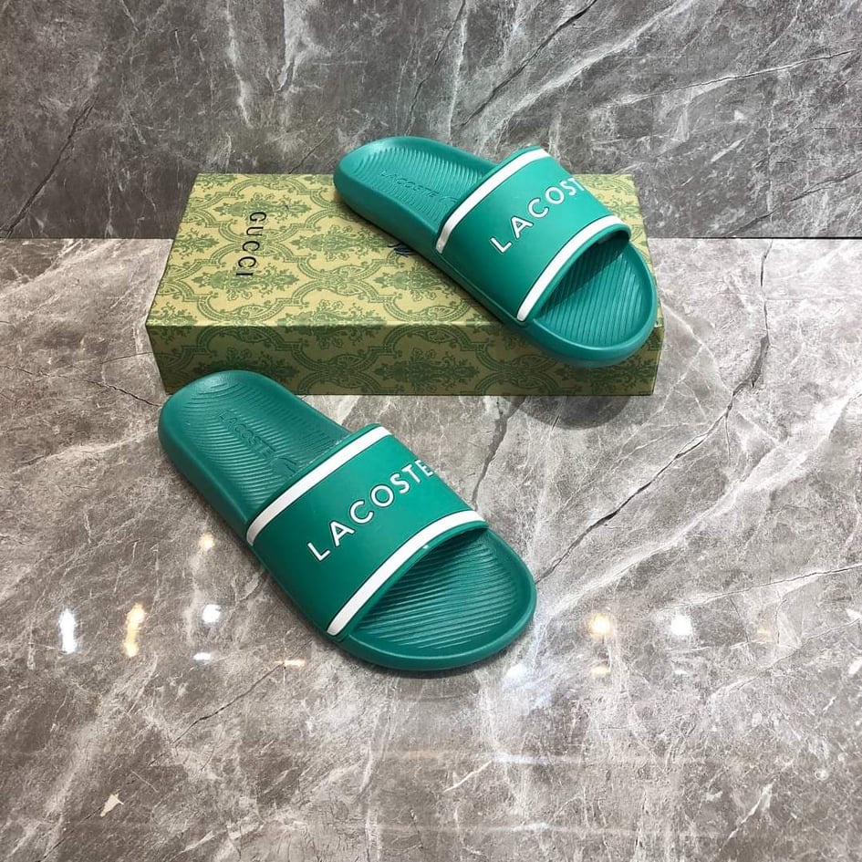 Dép LACOSTE Chữ LACOST.E Trên Quai - Dép Quai Ngang nam nữ đế cao su Hottrend 2023