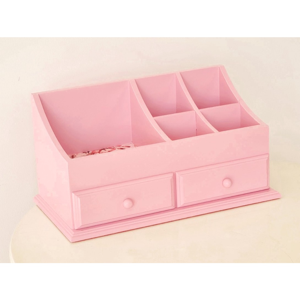 Hộp Gỗ Để Nữ Trang Nhiều Màu, Mỹ Phẩm Loại Lớn 34x18cm, Kệ Gỗ Đa Năng Có Hộc - Hàng VN Xuất Khẩu