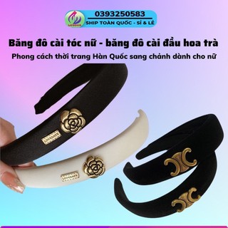 Băng đô cài tóc nữ - Băng đô cài tóc hoa trà mang phong cách thời trang Hàn Quốc