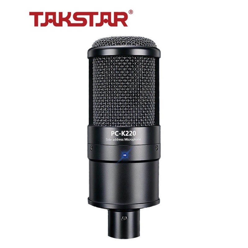 Mic Thu Âm Takstar PC K220. Thiết Kế Màu Đen, Quý Phái, Phù Hợp Mọi Dùng Sound Card, Mixer. Bảo Hành 12 Tháng