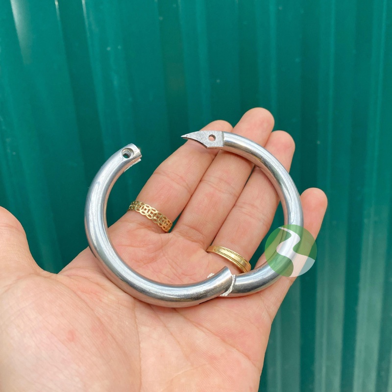 Vòng xỏ mũi bò inox 304 xỏ mũi gia xúc thép không gỉ trọng tải 1000kg