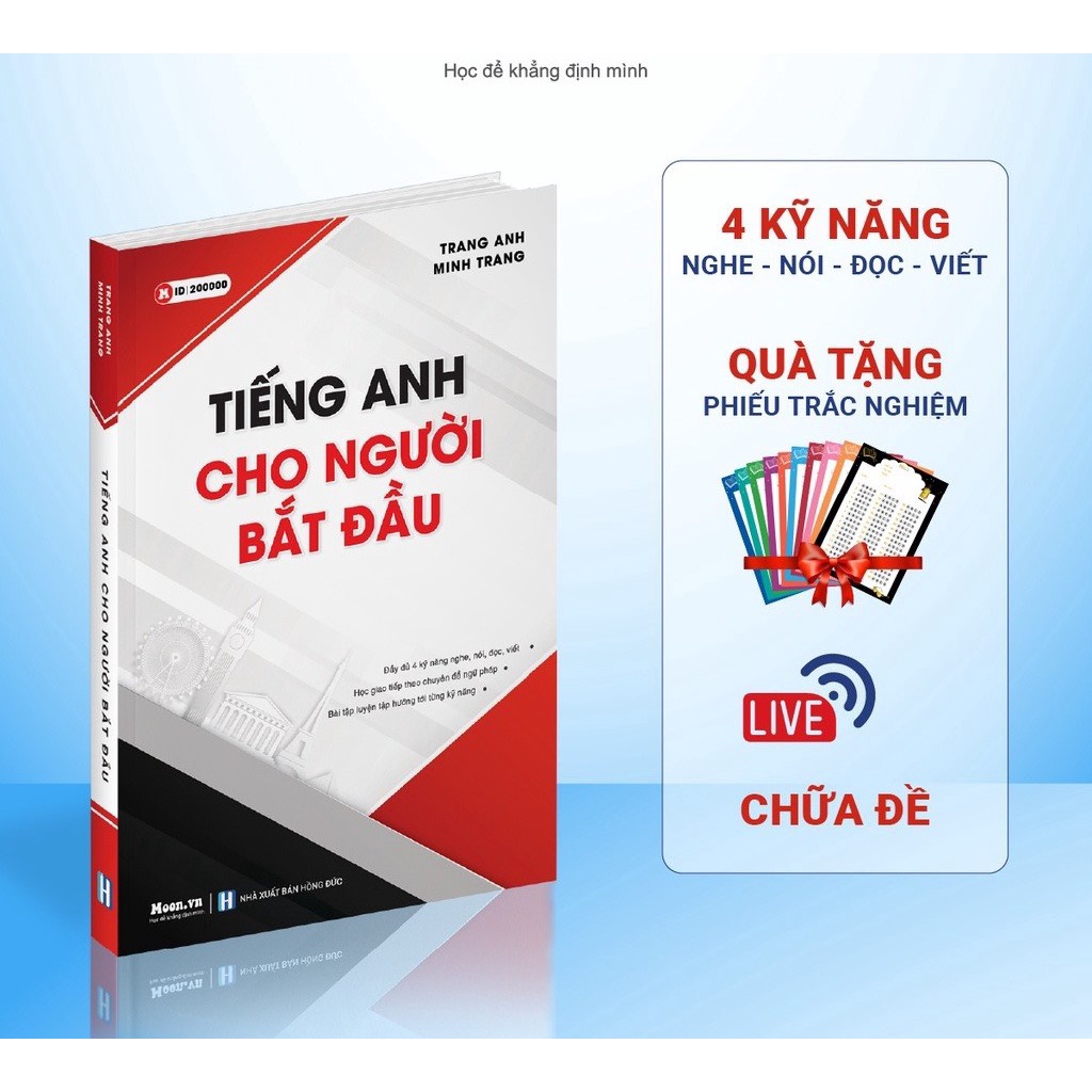 Sách Tiếng anh cho người mất gốc , người mới bắt đầu cô Trang Anh - Hàng chính hãng