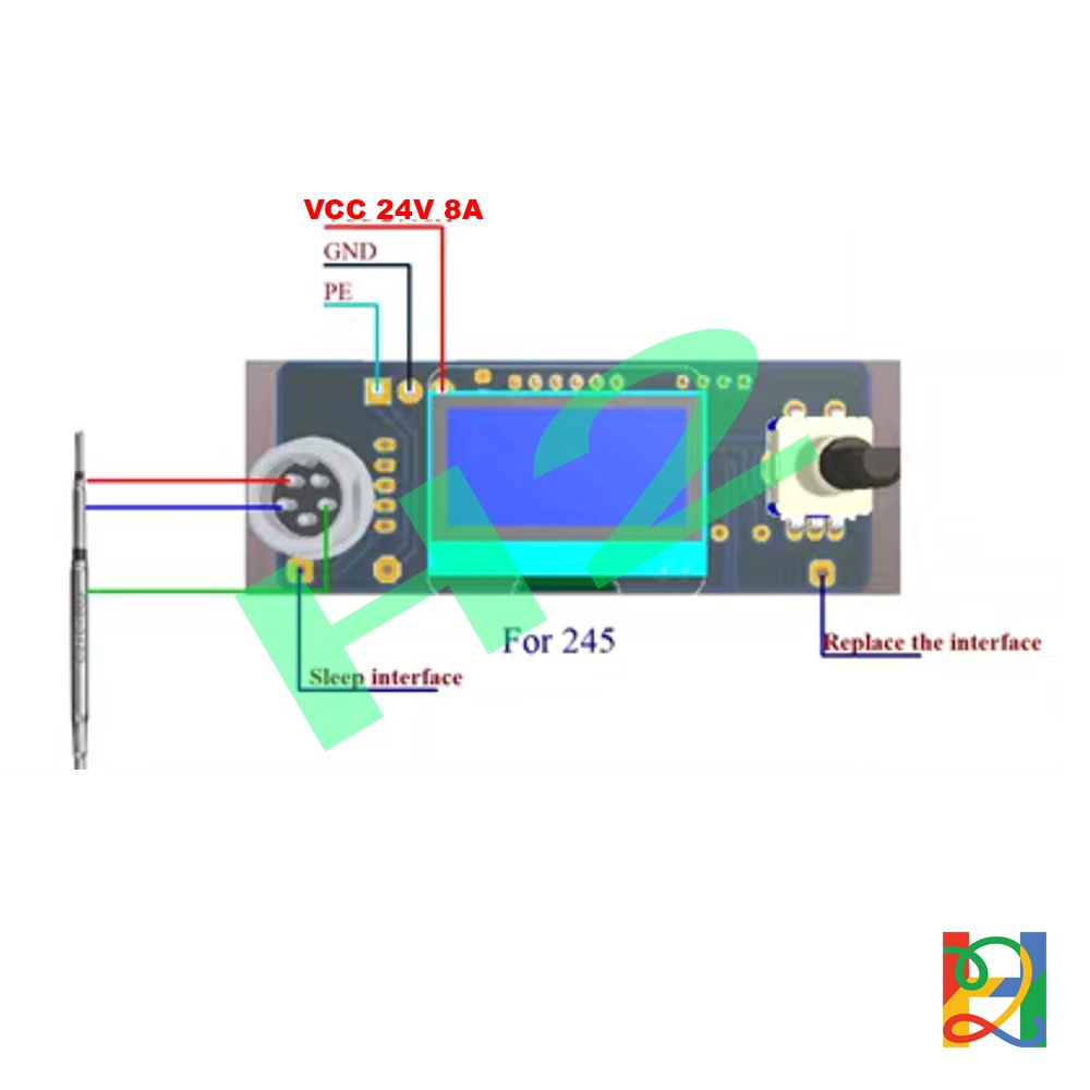 Mạch trạm hàn JBC C245 KSGER màn hình OLED 1.3 inch