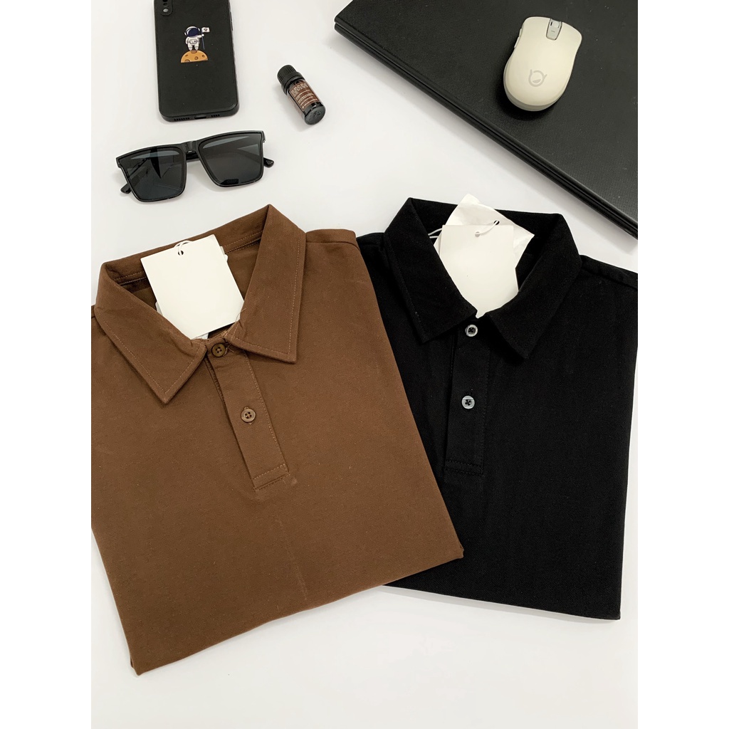 2 Áo POLO Nam trơn Basic vải cá sấu cực đẹp