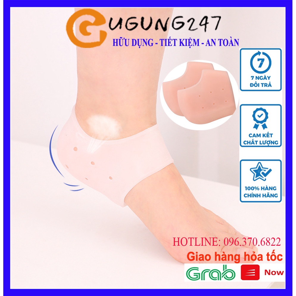 Cặp tất vớ silicon bảo vệ gót chân êm ái chống nứt chống đau chống xước