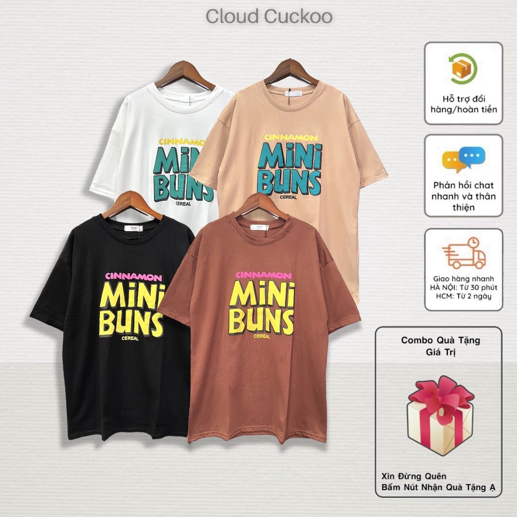 Áo Thun Dáng Rộng In Chữ Phong Cách Ngộ Nghĩnh - Mã Số: AT77042