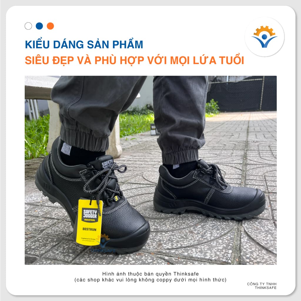 Giày bảo hộ lao động nam Jogger Bestboy bốt cao cổ, chống đinh, chống giập ngón, chống nước Giày công trình chính hãng