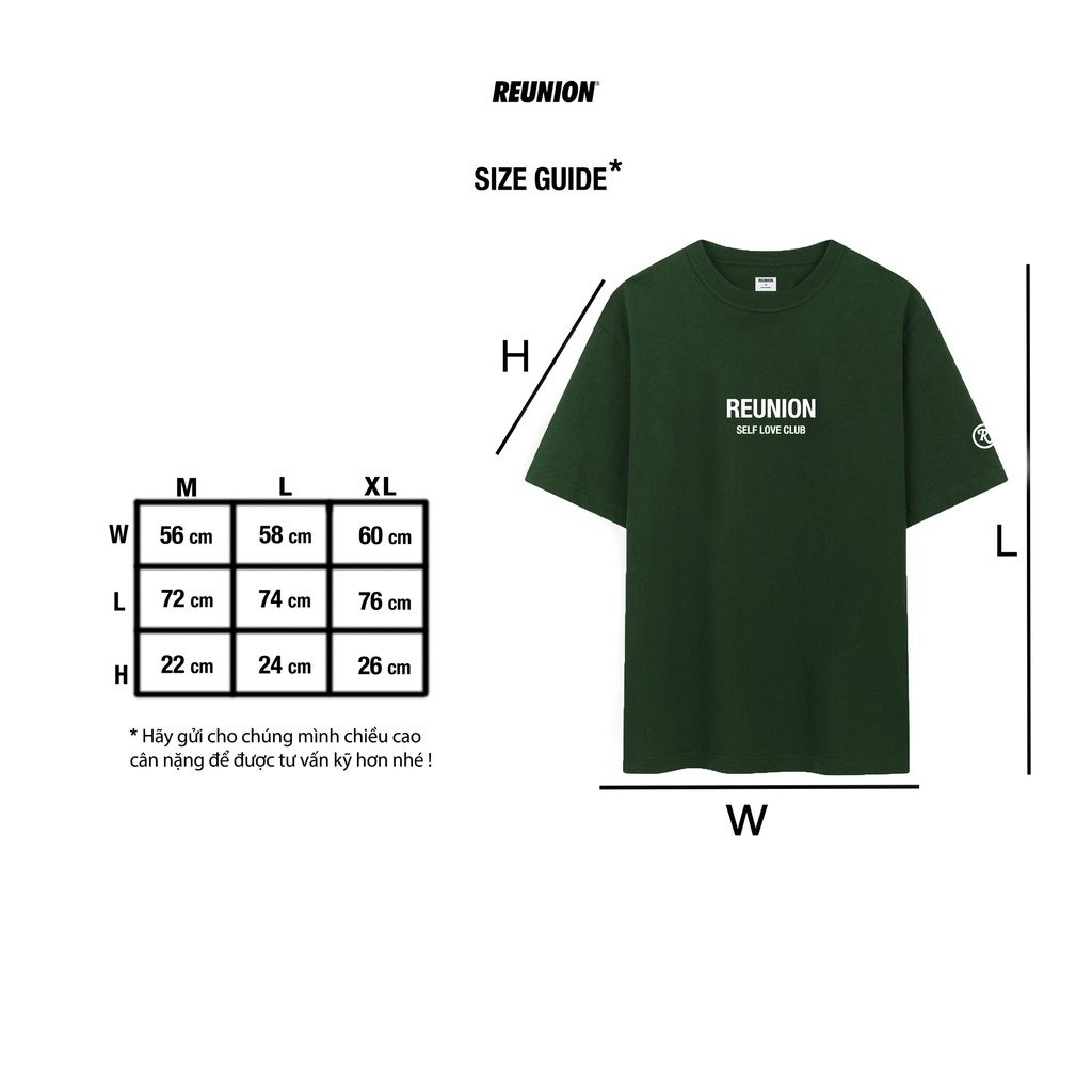 REUNION Áo Thun Oversize Green SLC