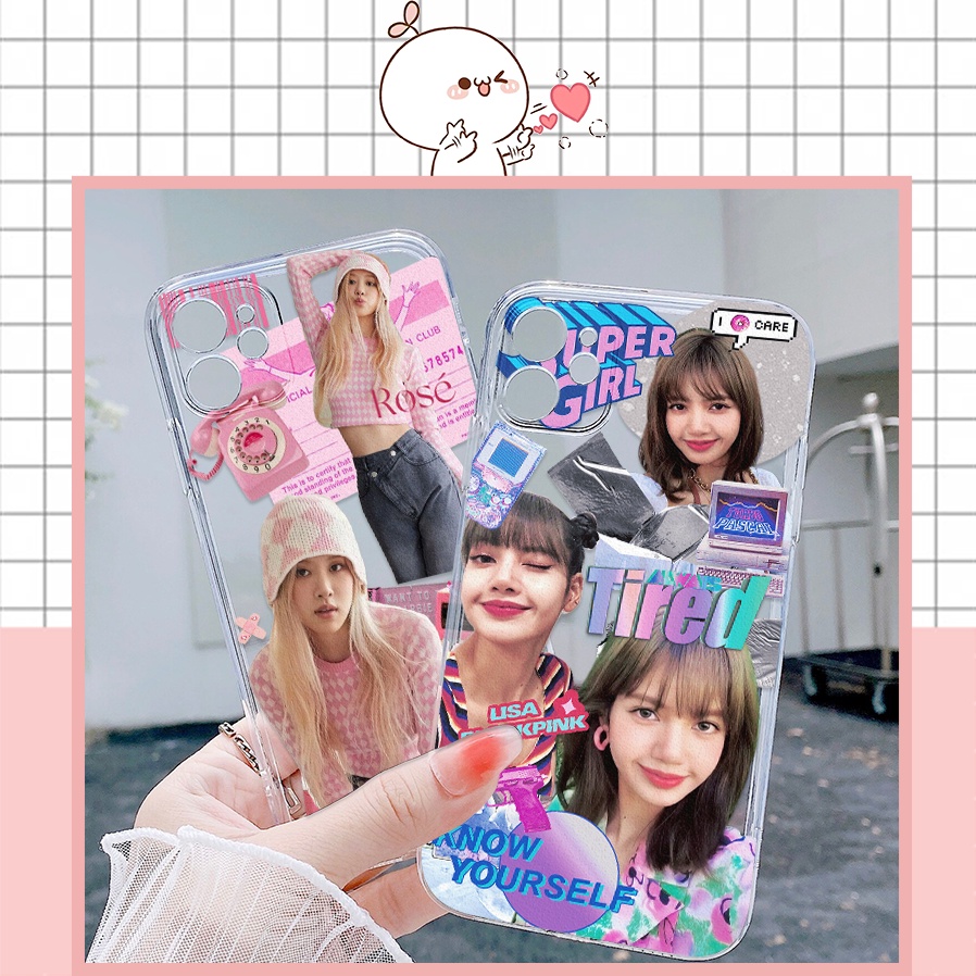 Ốp lưng LISA x RÓSE Black Pink PIUB09 PIUB10 Iphone 6/6s/7/8/plus/SE2020/X/Xs/XSmax/11/12/13/14/pro/promax