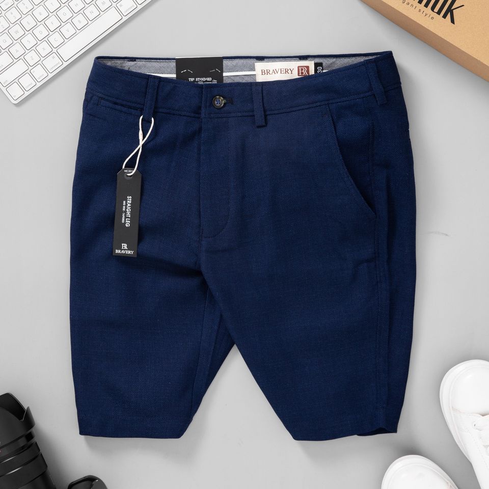 Quần short linen bố RENDY , Quần short nam mềm mịn thoáng mát, dày dặn - MENLUK