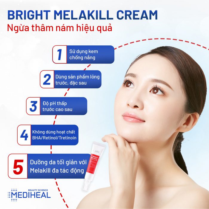 Kem Dưỡng Trắng Da Mờ Nám Trắng Da Mediheal Bright Melakill Cream 35ml Hàn Quốc